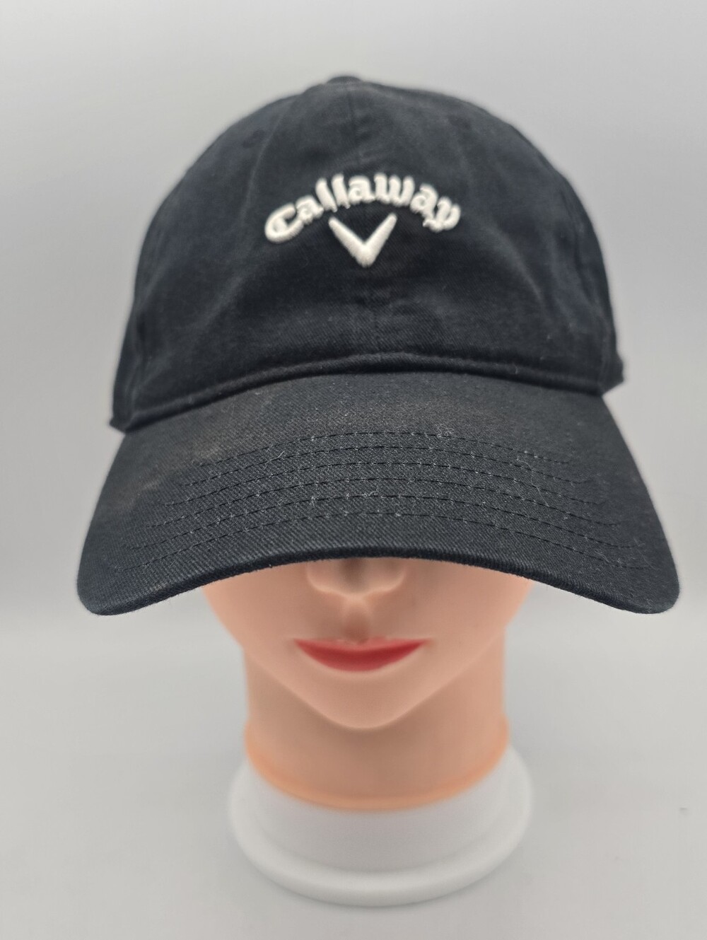 Callaway Black Cotton Twill Adjustable Strapback Golf Hat